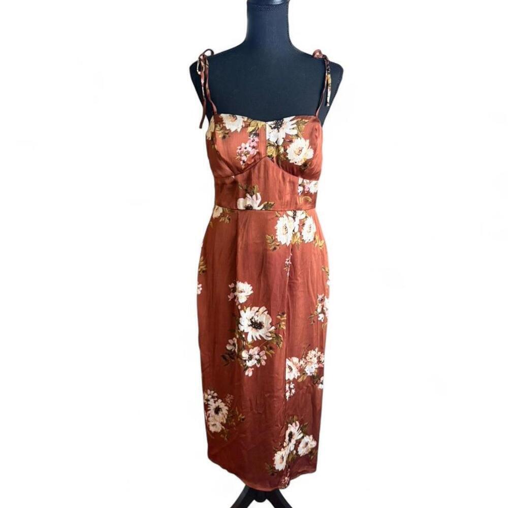 Speechless coquette fairy rust floral midi dress size 11